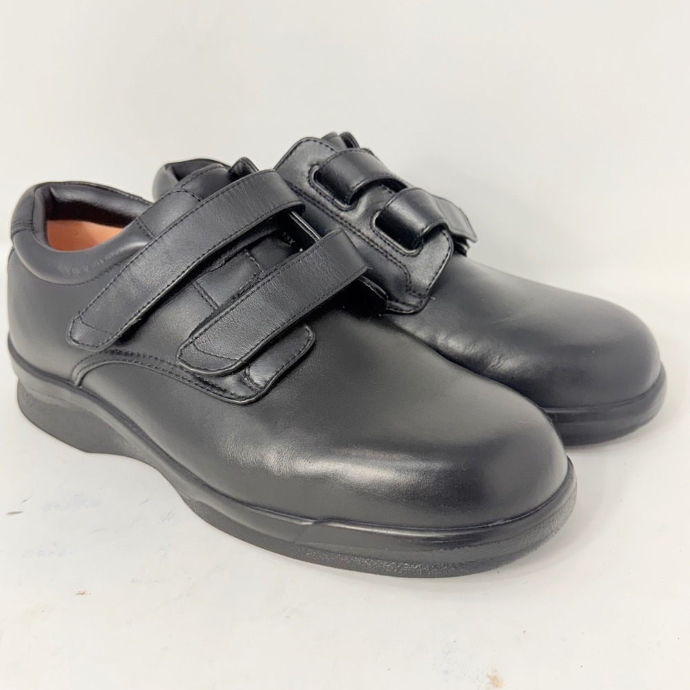 Apex 1260M Mens Black Leather Double Strap Walking Shoes Size 13X Extra Wide